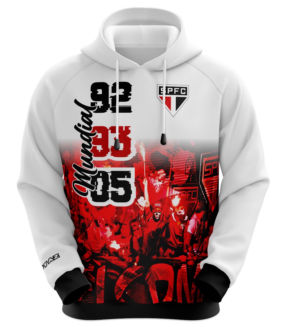 Blusa | Moletom Agasalho do São Paulo SPFC Vovô de Quebrada Tricolor - Oficial