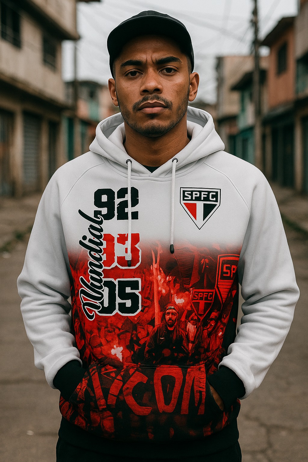 Blusa | Moletom Agasalho do São Paulo SPFC Vovô de Quebrada Tricolor - Oficial - Imagem 3
