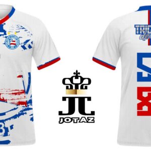 Camisa | Camiseta do Bahia - Bi Brasileiro 59 88 Escudo Emborrachado - Oficial