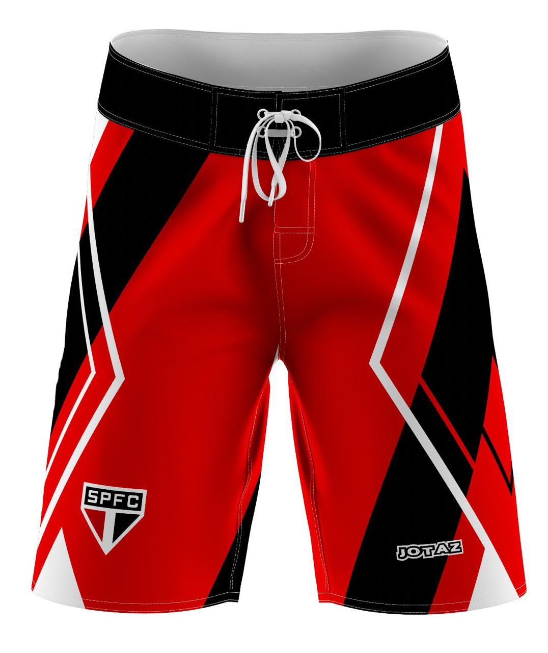Bermuda do São Paulo Tricolor SPFC Tactel com Elastano Oficial
