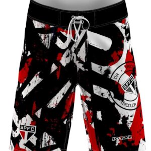 Bermuda do São Paulo Efect Tricolor Tactel Elastano Oficial