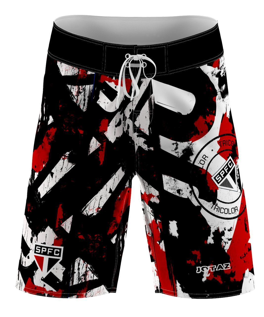 Bermuda do São Paulo Efect Tricolor Tactel Elastano Oficial
