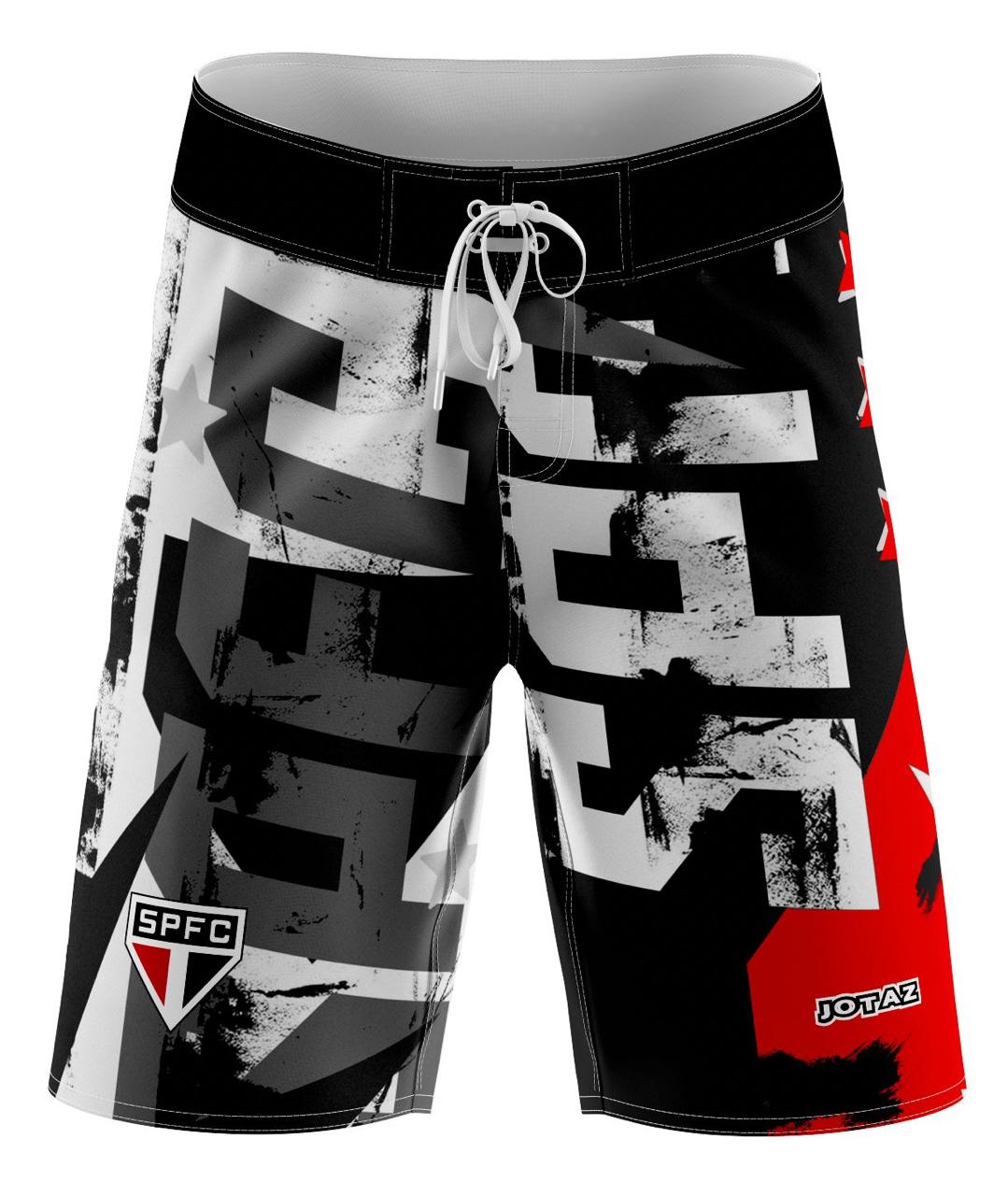 Bermuda do São Paulo FC Quebrada Masculina Tactel c Elastano | Oficial